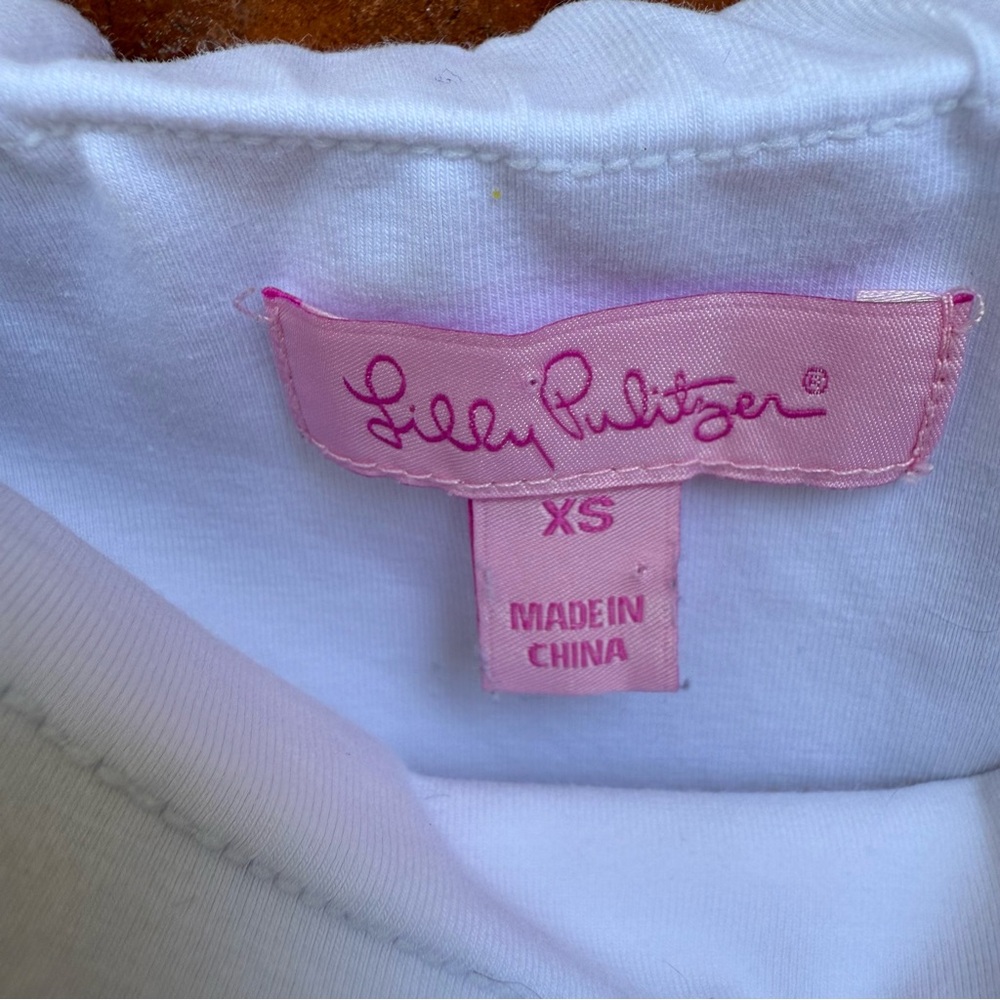 Lilly Pulitzer Athens Strapless Mini Dress Yummy Melon Pink Gingham‎ Size XS - Picture 6 of 8